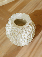 Oyster Shell Pot Medium outdoor setting