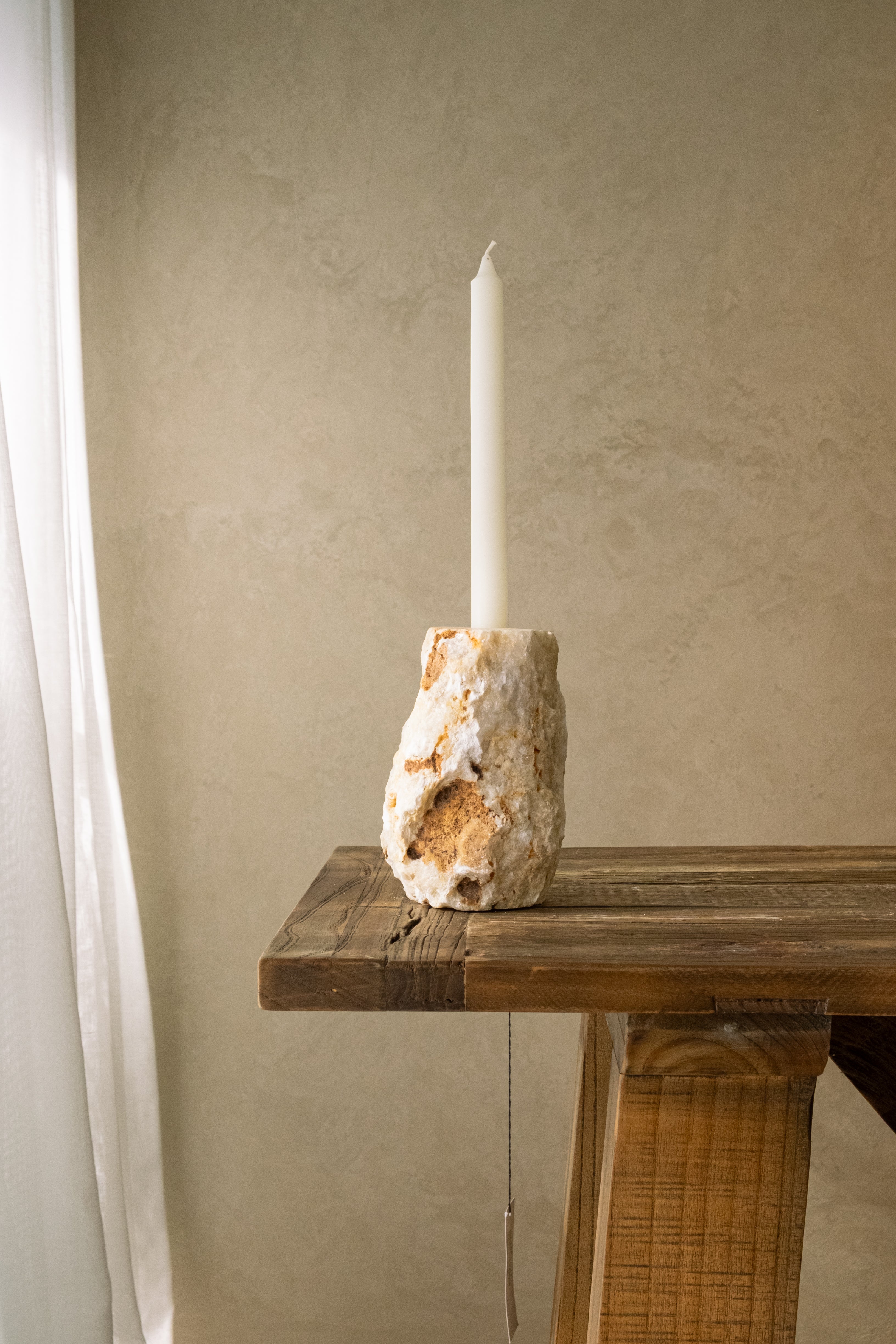 Onyx Rustic Candle Holder natural texture