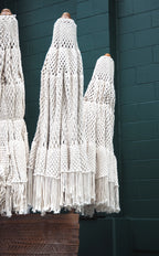 Umbrella White Crocheted