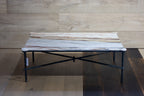 Table Iron Forged with Ears and Calacatta Etrusco marble top