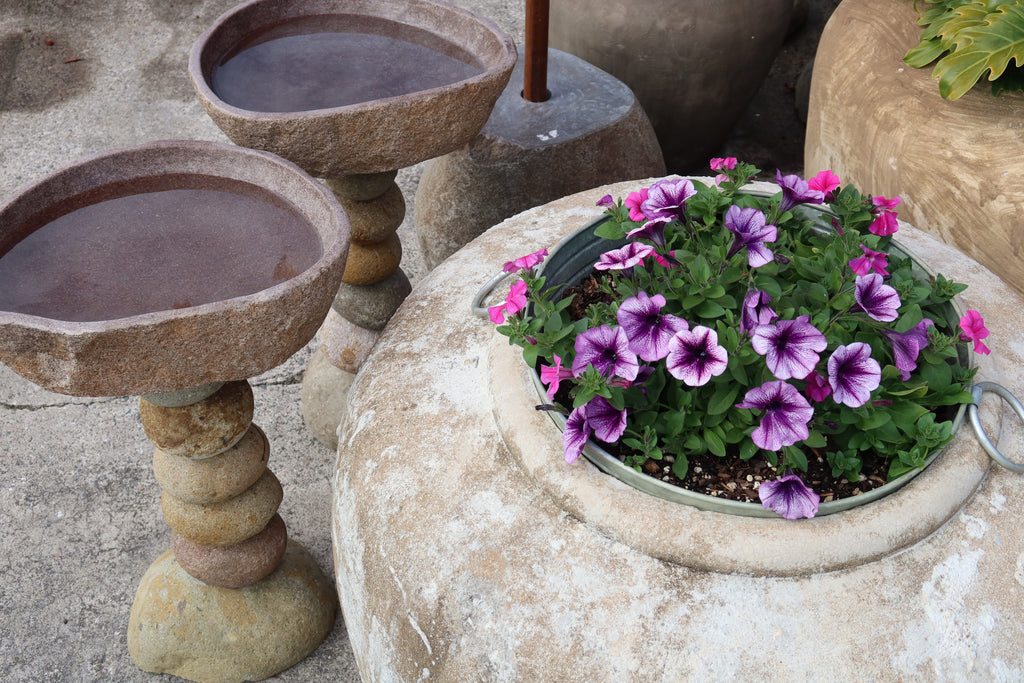 Organic Stone Bird Bath