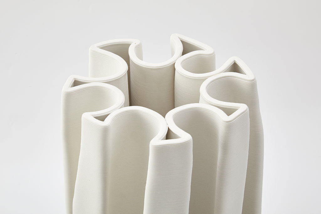 Vase Box Pleat Ivory