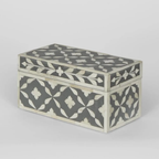 Trinket Box Black/White Bone/Inlay