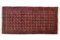 Rug Persian Hand-knotted - Red/Cream/Black