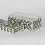 Trinket Box Black/White Bone/Inlay