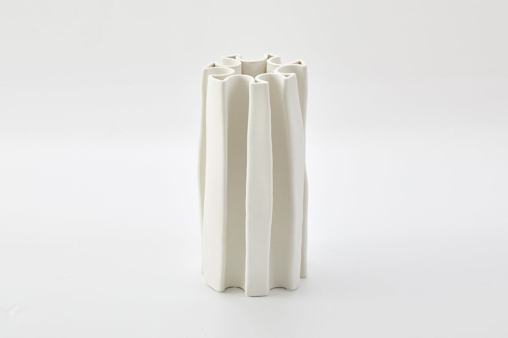 Vase Box Pleat Ivory