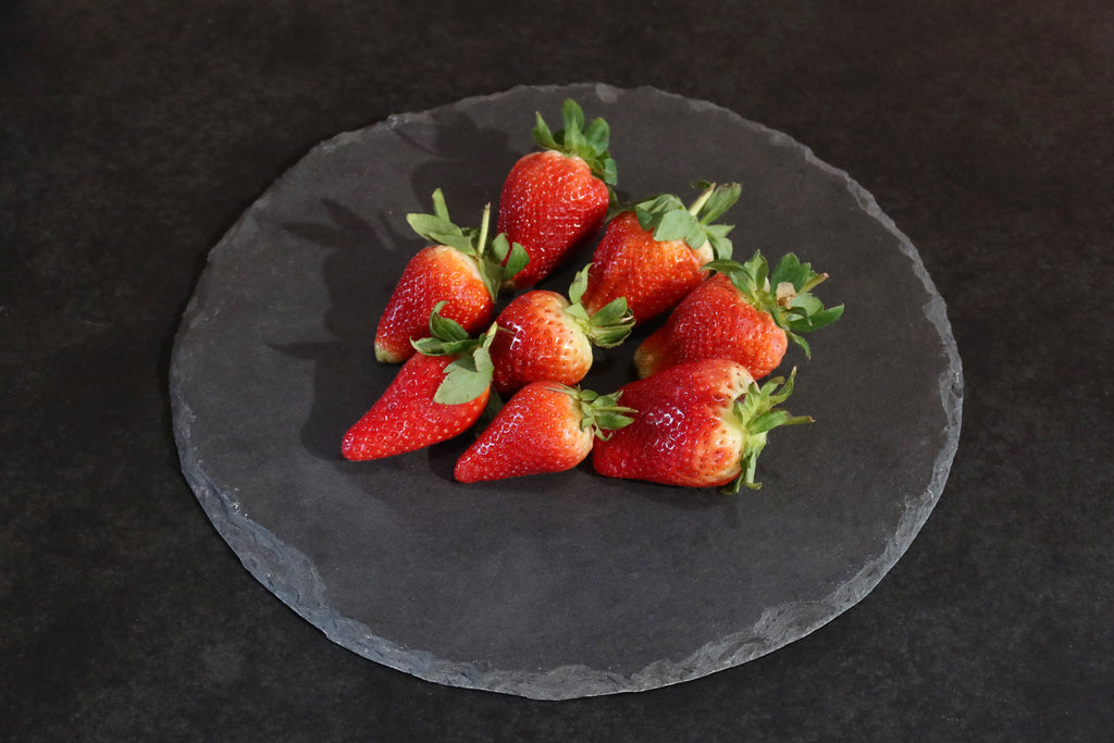 Plate Black Slate Round