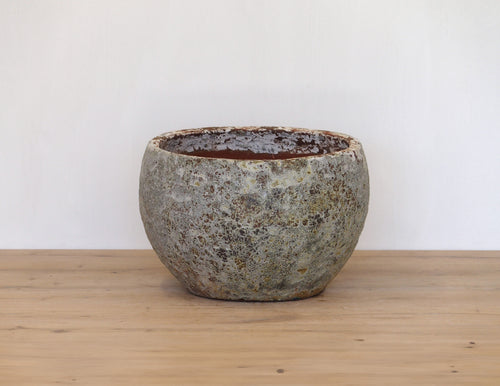 Atlantis Glaze Pot White/Grey Plain