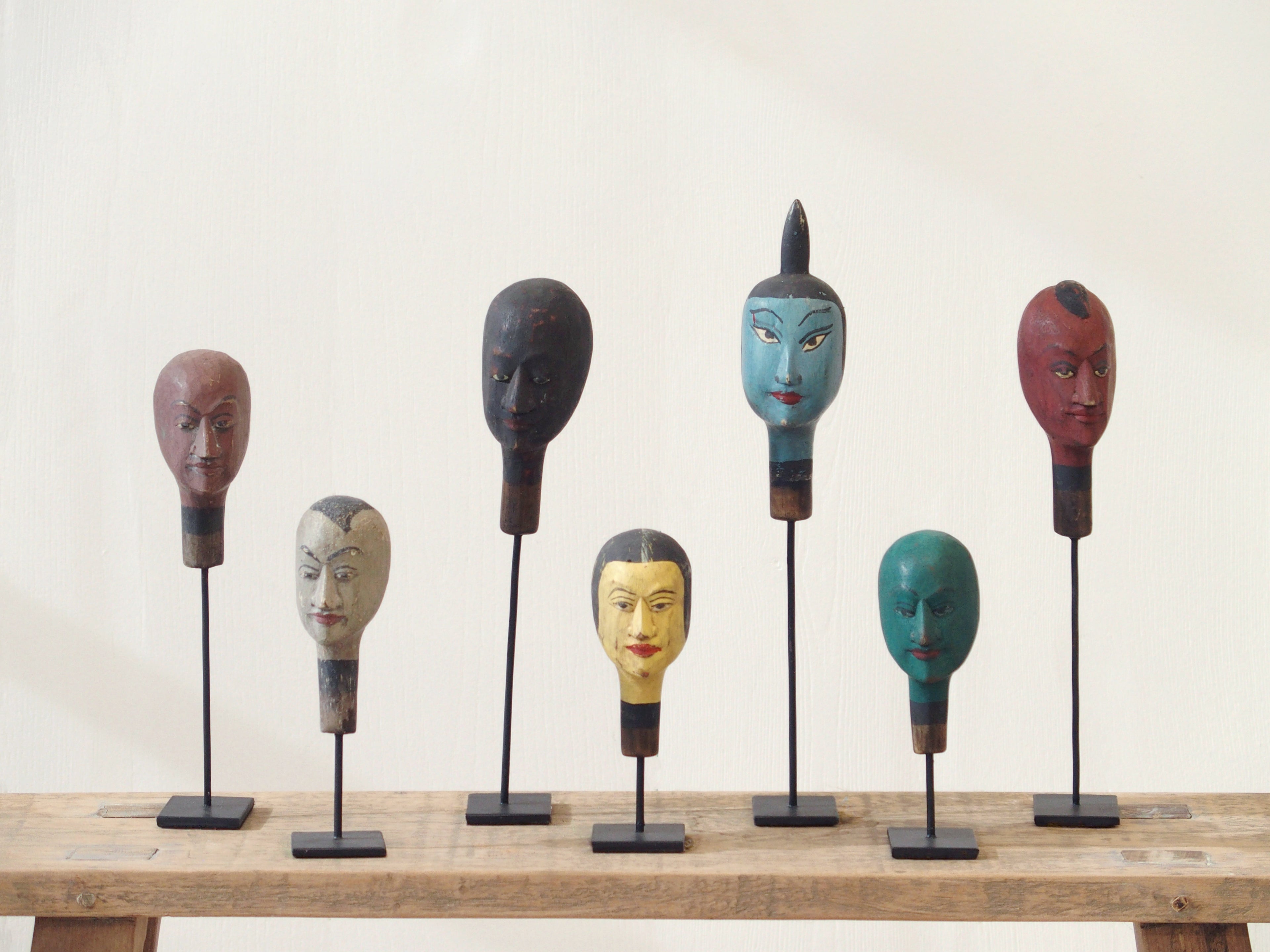 Puppet Head Coloured Small on Stand