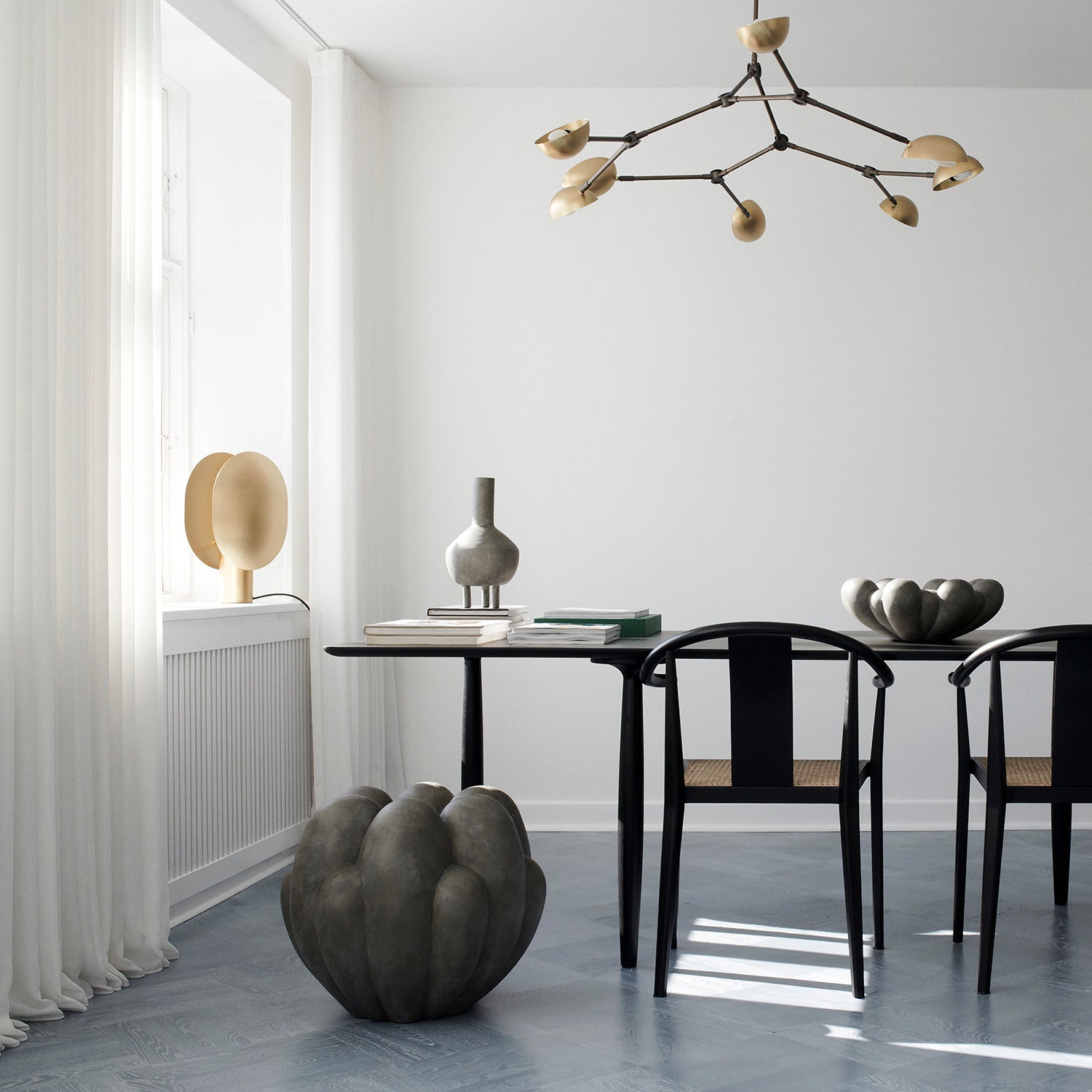 Table Lamp Clam Brass
