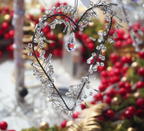 Clear Beaded Heart Small