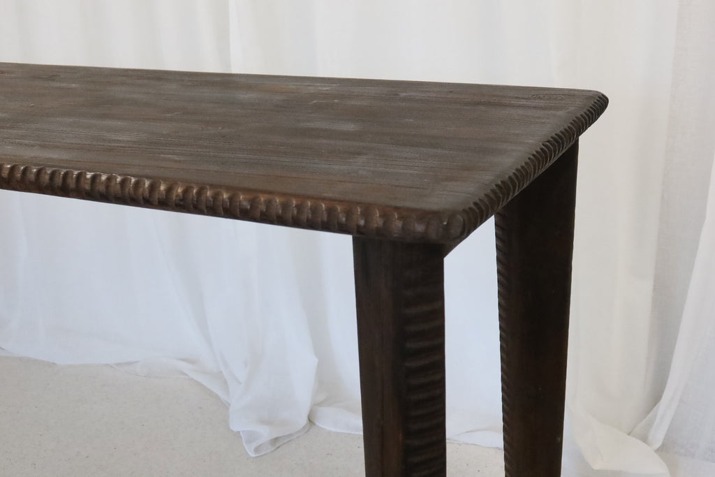 Console Wooden with Carved Legs