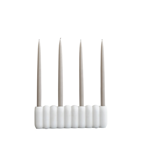Candle Holder Big Tube White