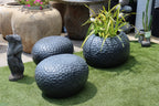 Stool Black Terrazzo Dimpled Finish