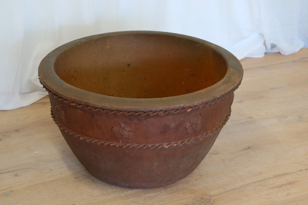 Pot Black Clay Flower