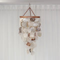 Lamp Hanging Natural Shell Mixed Colours