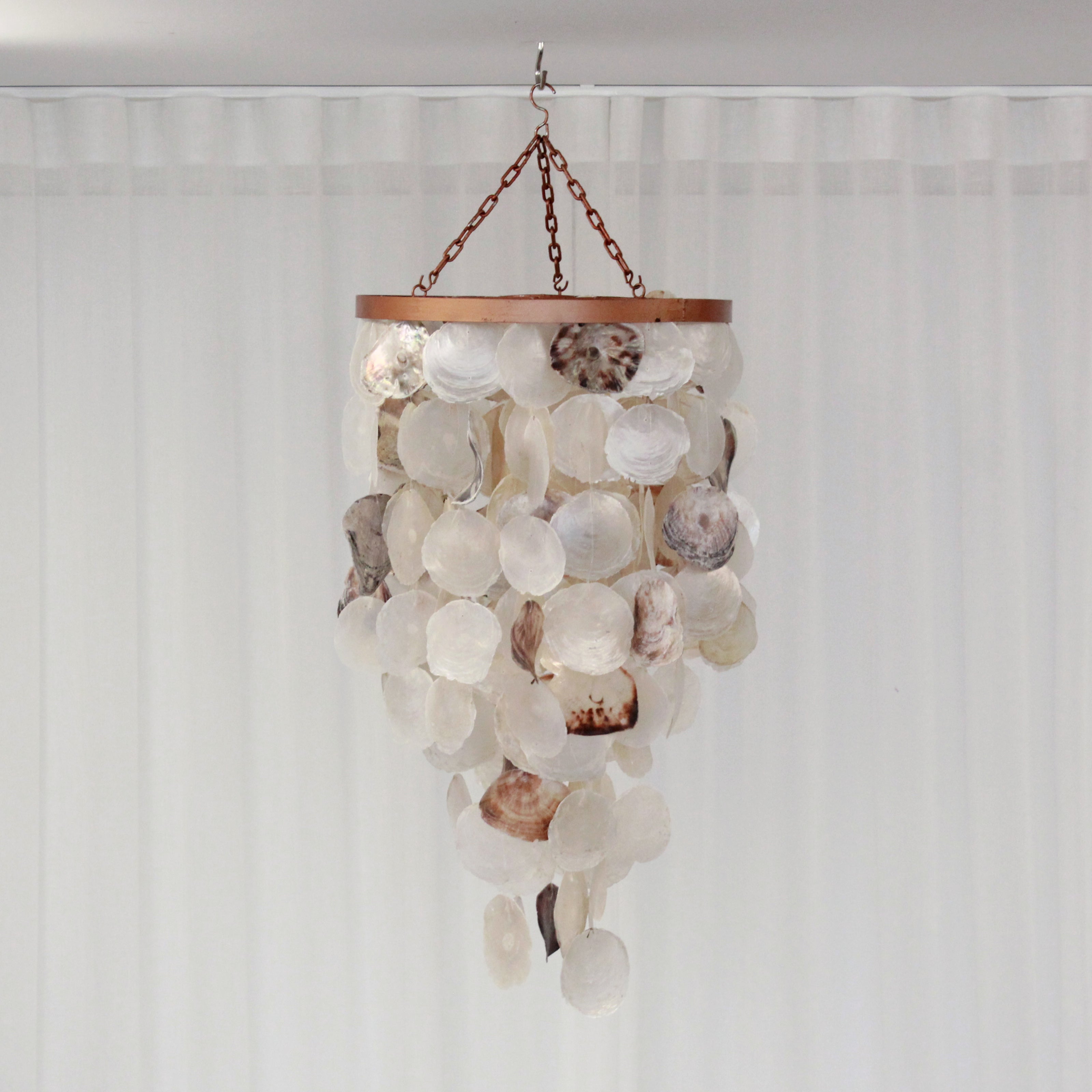 Lamp Hanging Natural Shell Mixed Colours