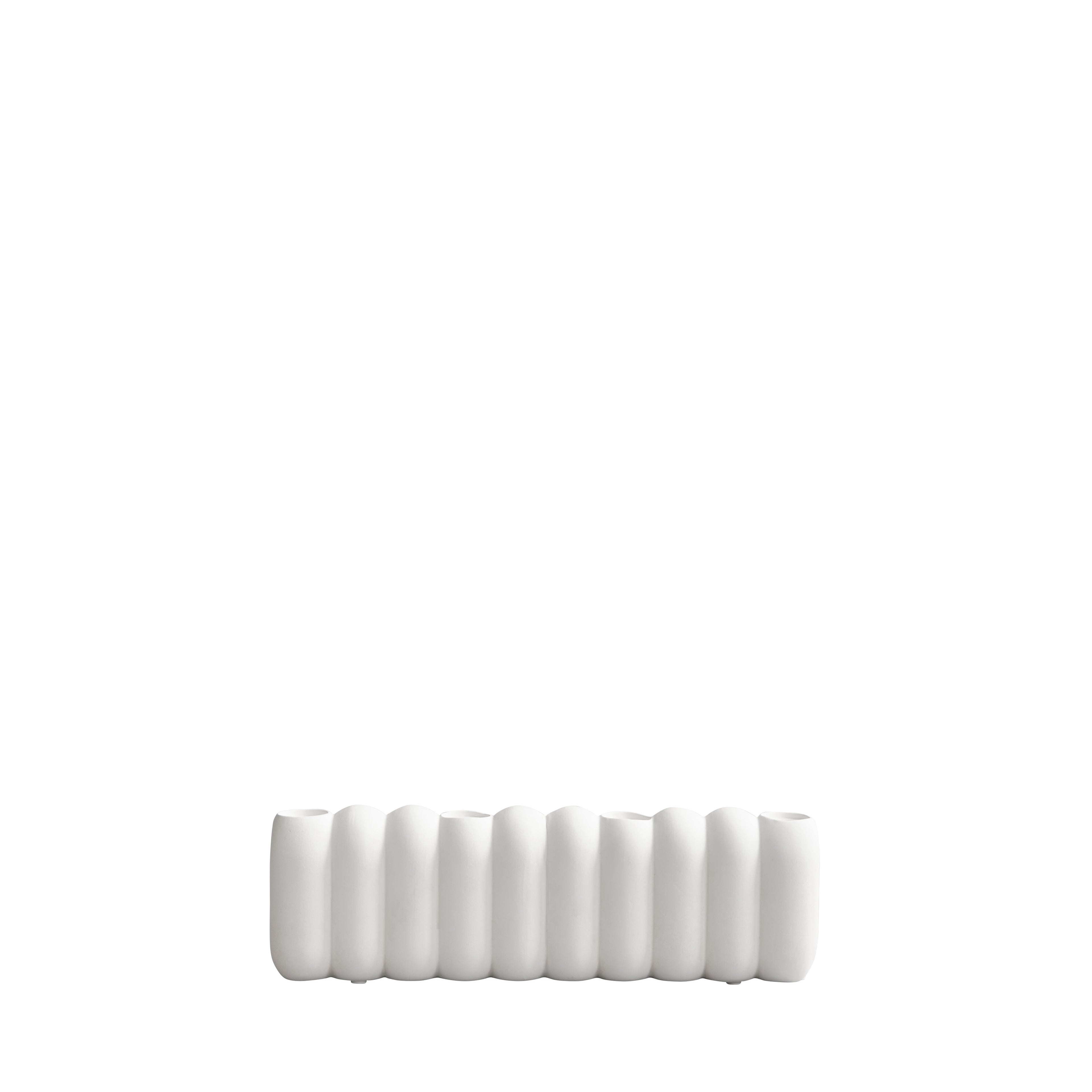 Candle Holder Big Tube White