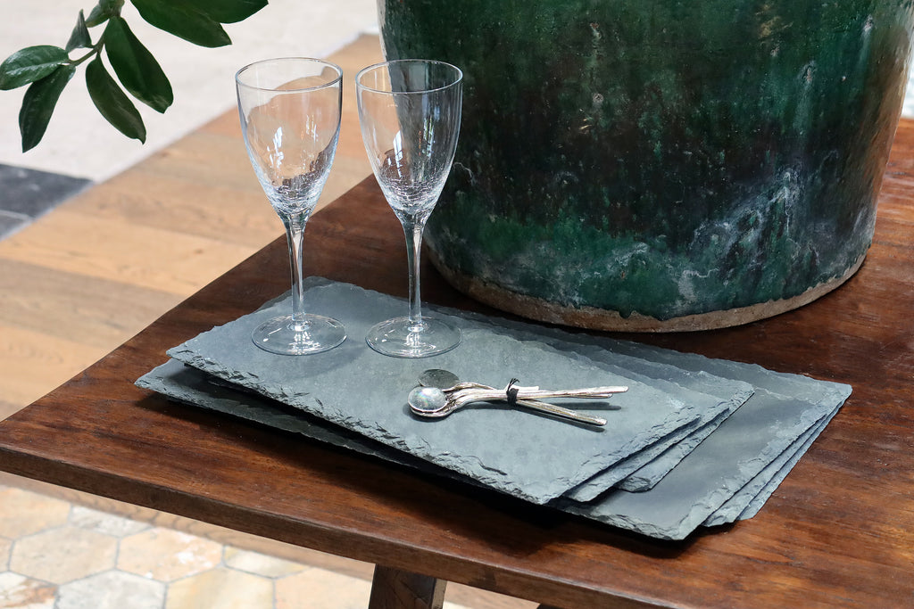 Plate Black Slate Rectangle