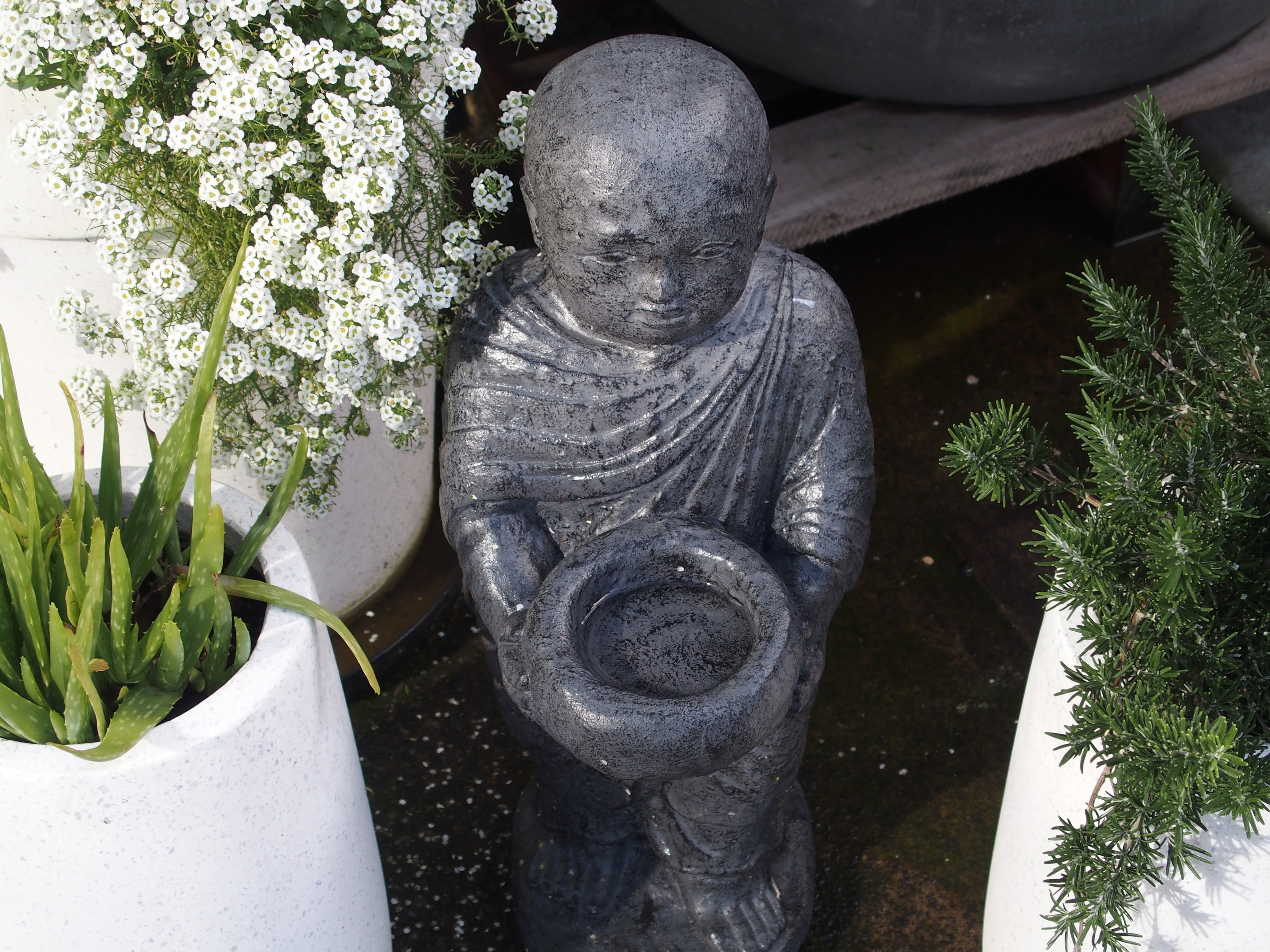 Statue Shaolin with Bowl