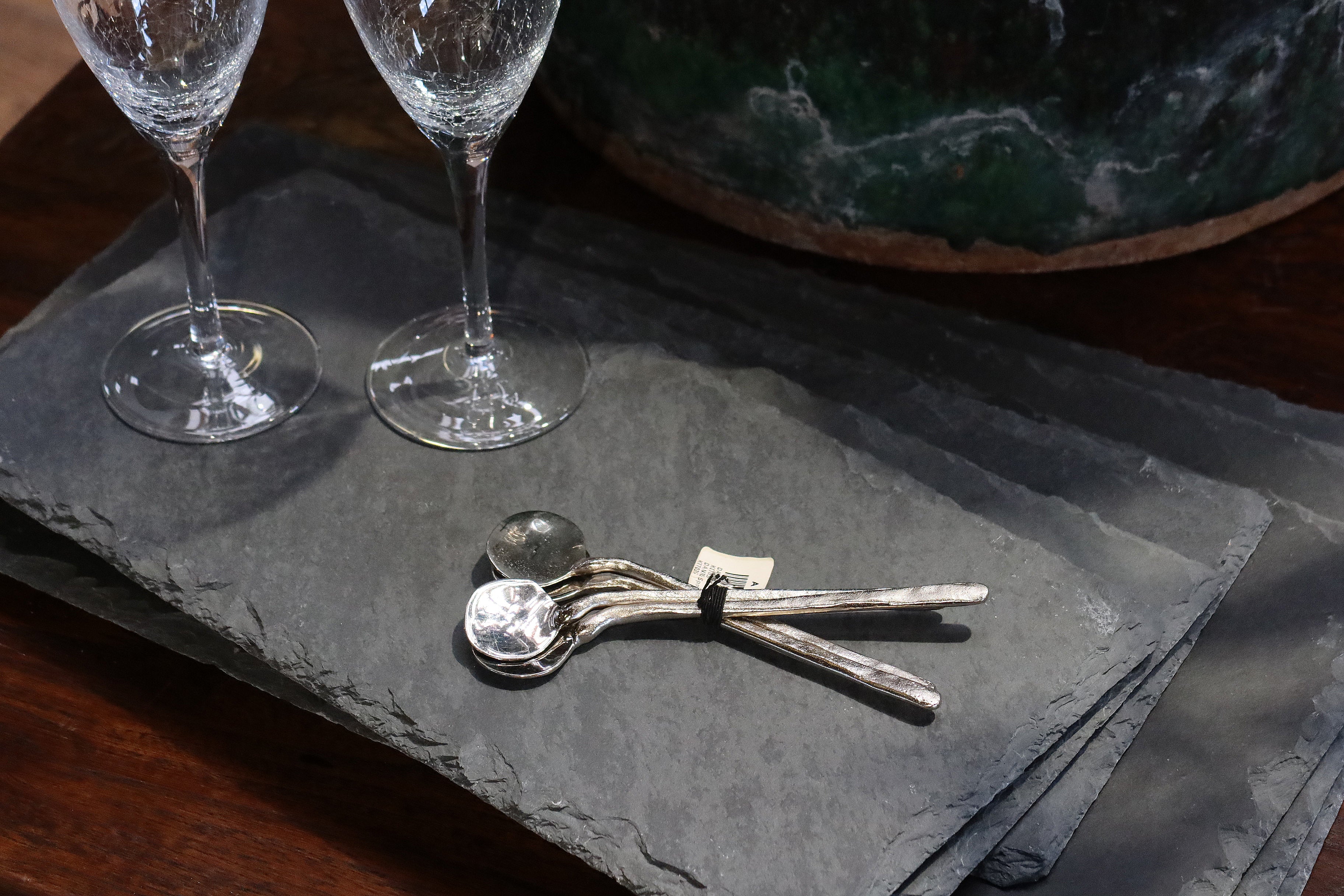 Plate Black Slate Rectangle