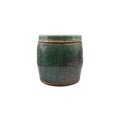 Pot Green/Blue with Lid Large