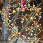 Carousel Hanging Beaded Heart Large