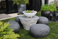 Stool Black Terrazzo Dimpled Finish