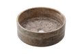 Silver Travertine Honed Round Basin