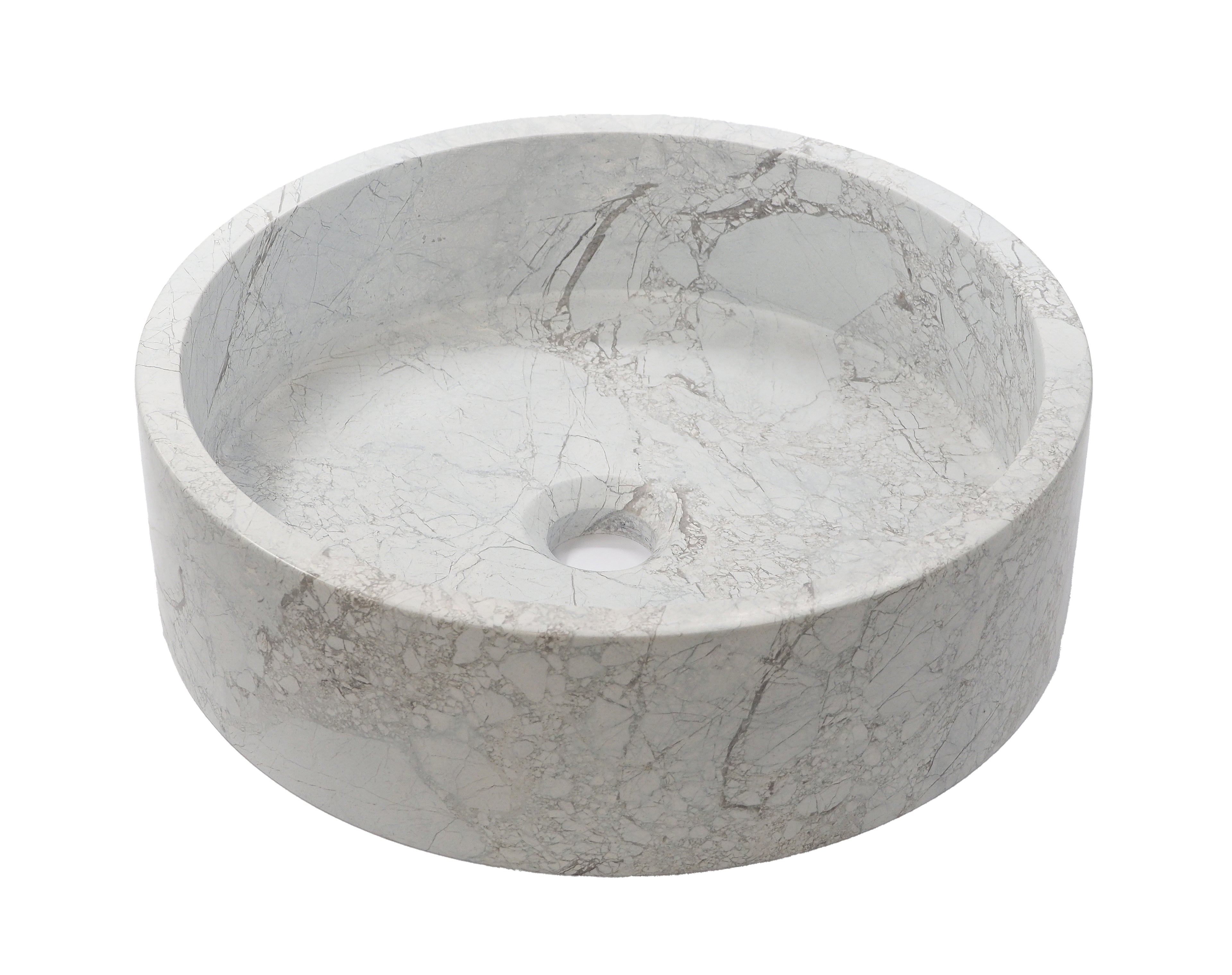 Mont Blanc Marble Honed Round Basin