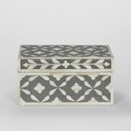Trinket Box Black/White Bone/Inlay