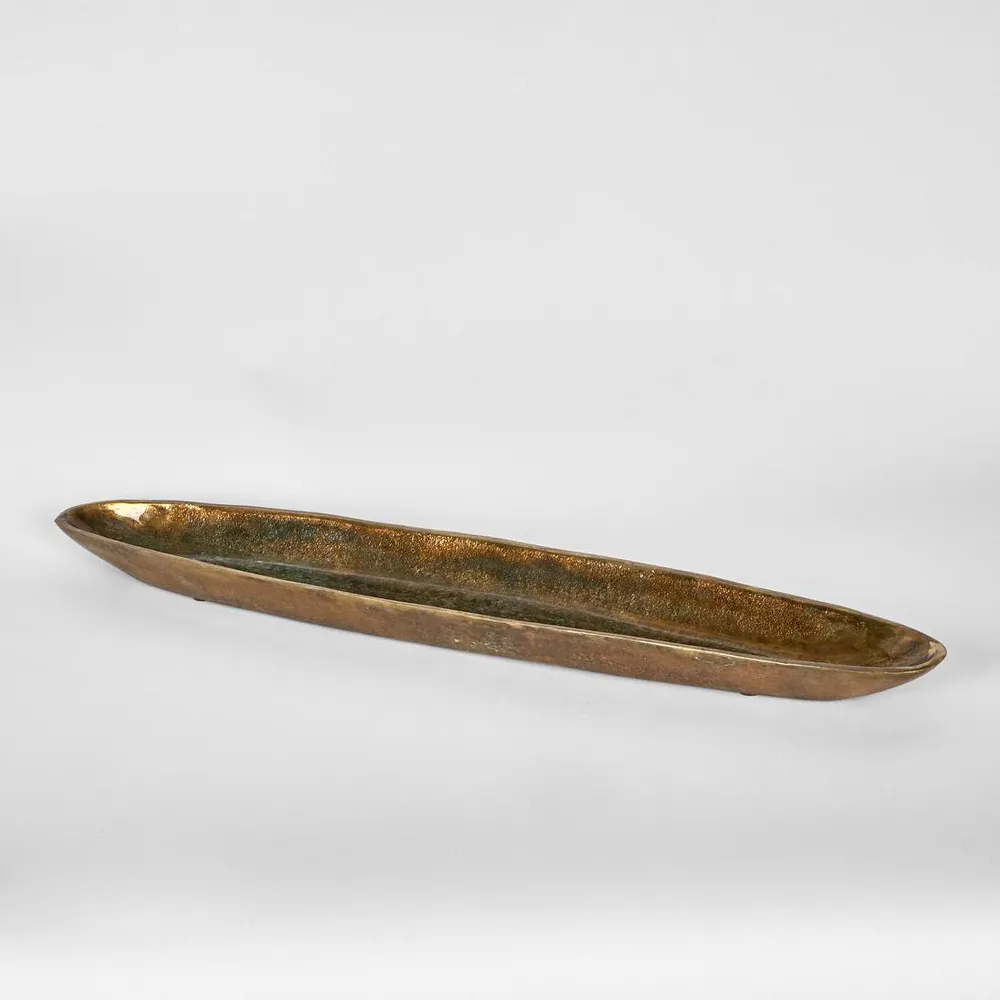 Plate Gia Oval Antique Gold Large