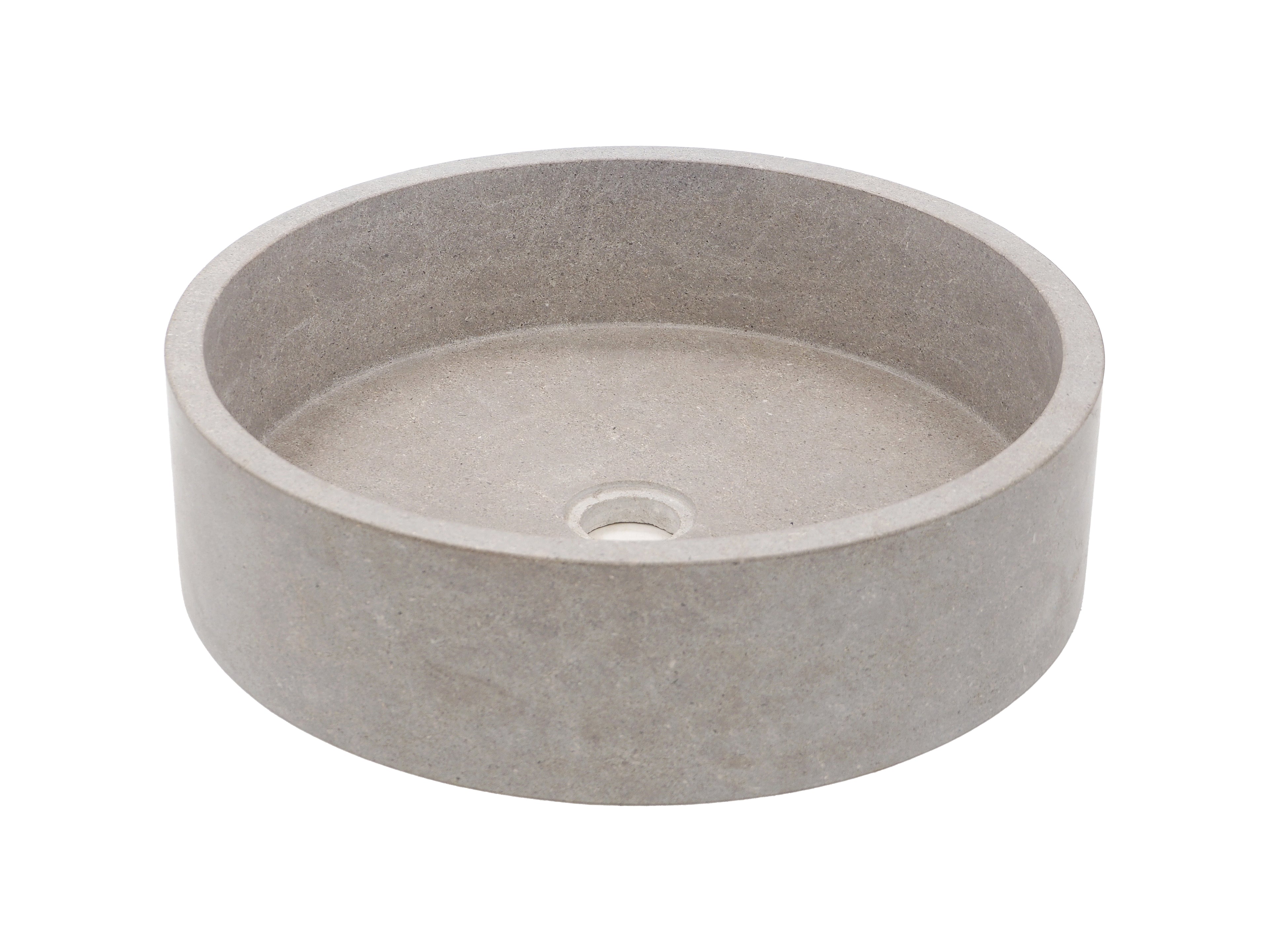 Kahla Light Limestone Honed Round Basin