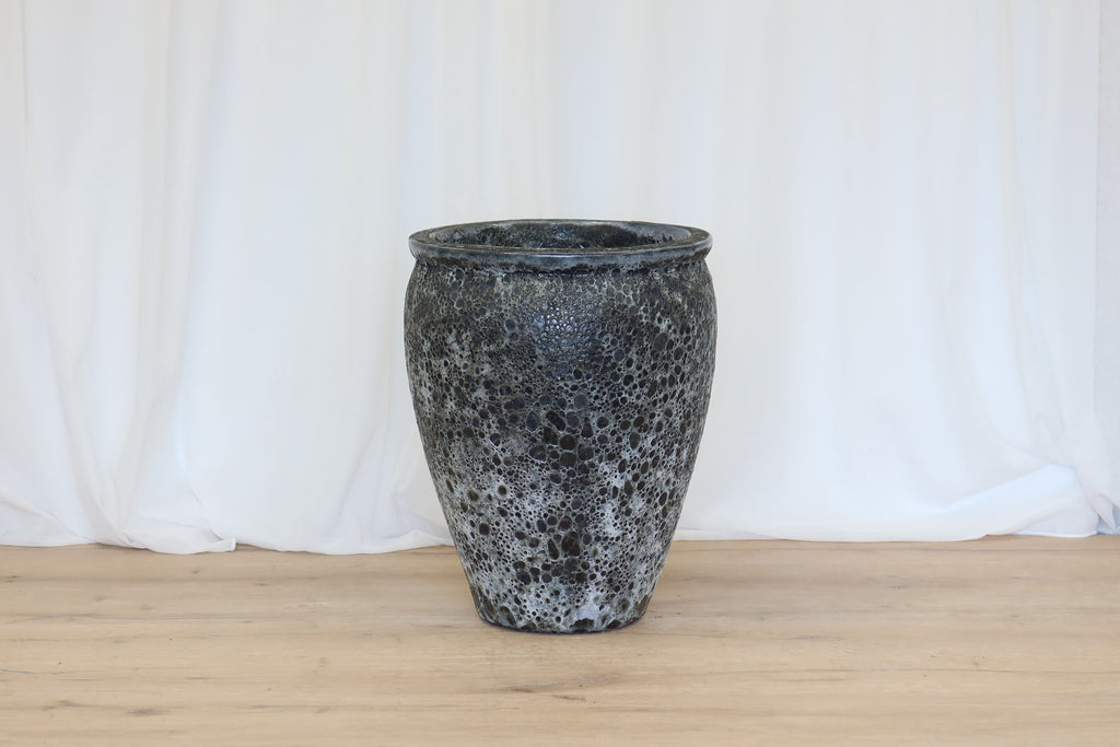 Atlantis Glaze Pot Blue/Black