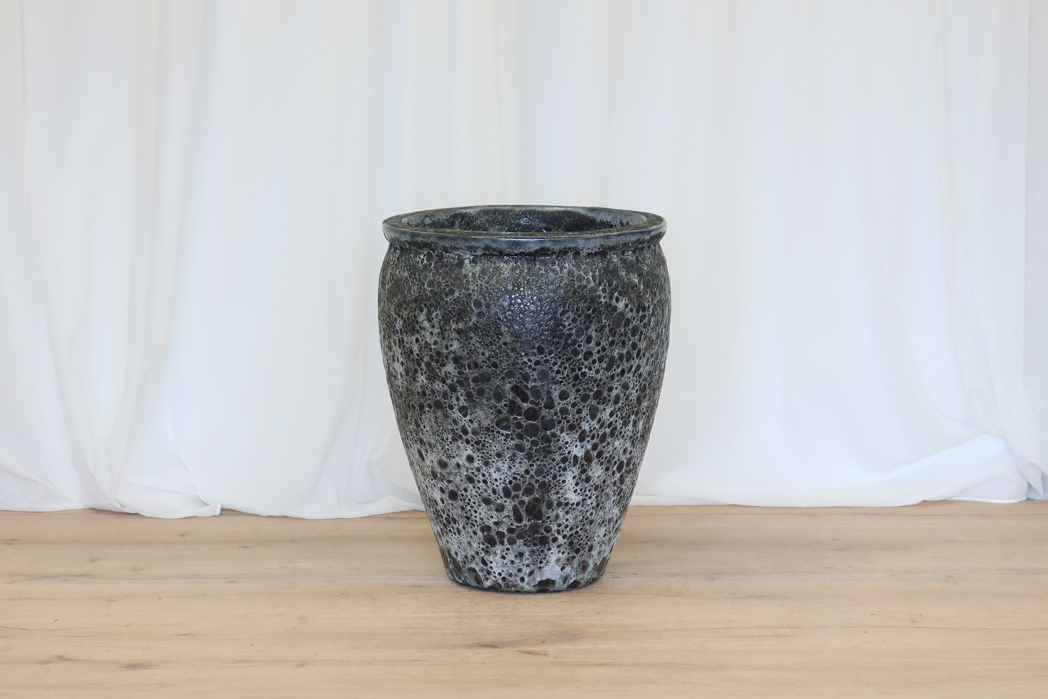 Atlantis Glaze Pot Blue/Black