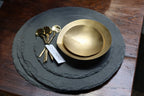 Plate Black Slate Round
