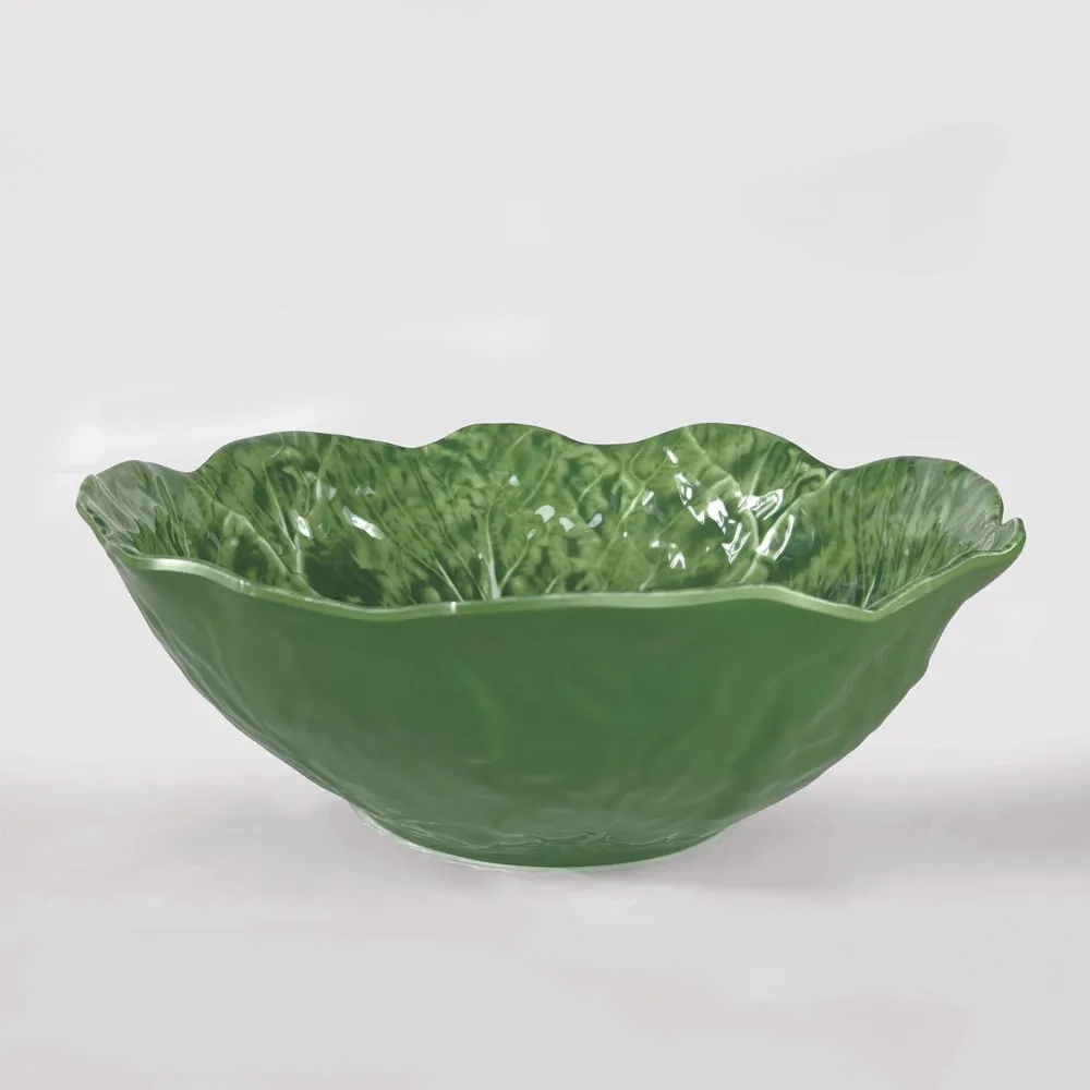 Bowl Luxe Cabbage Leaf Large Serving Bowl