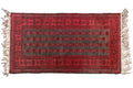 Rug Persian Hand-knotted - Red/Charcoal/Cream