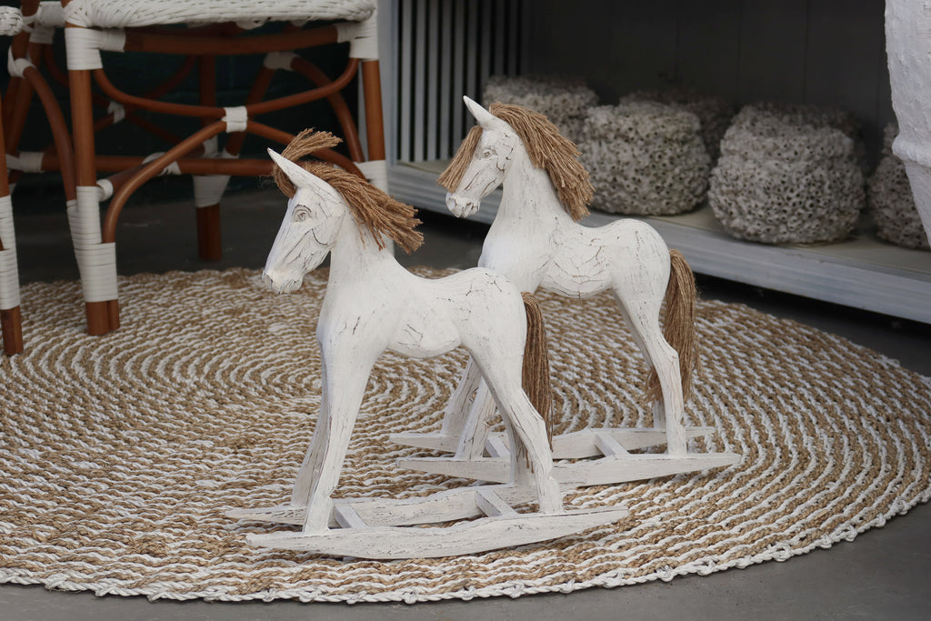 Horse White-washed Rocking