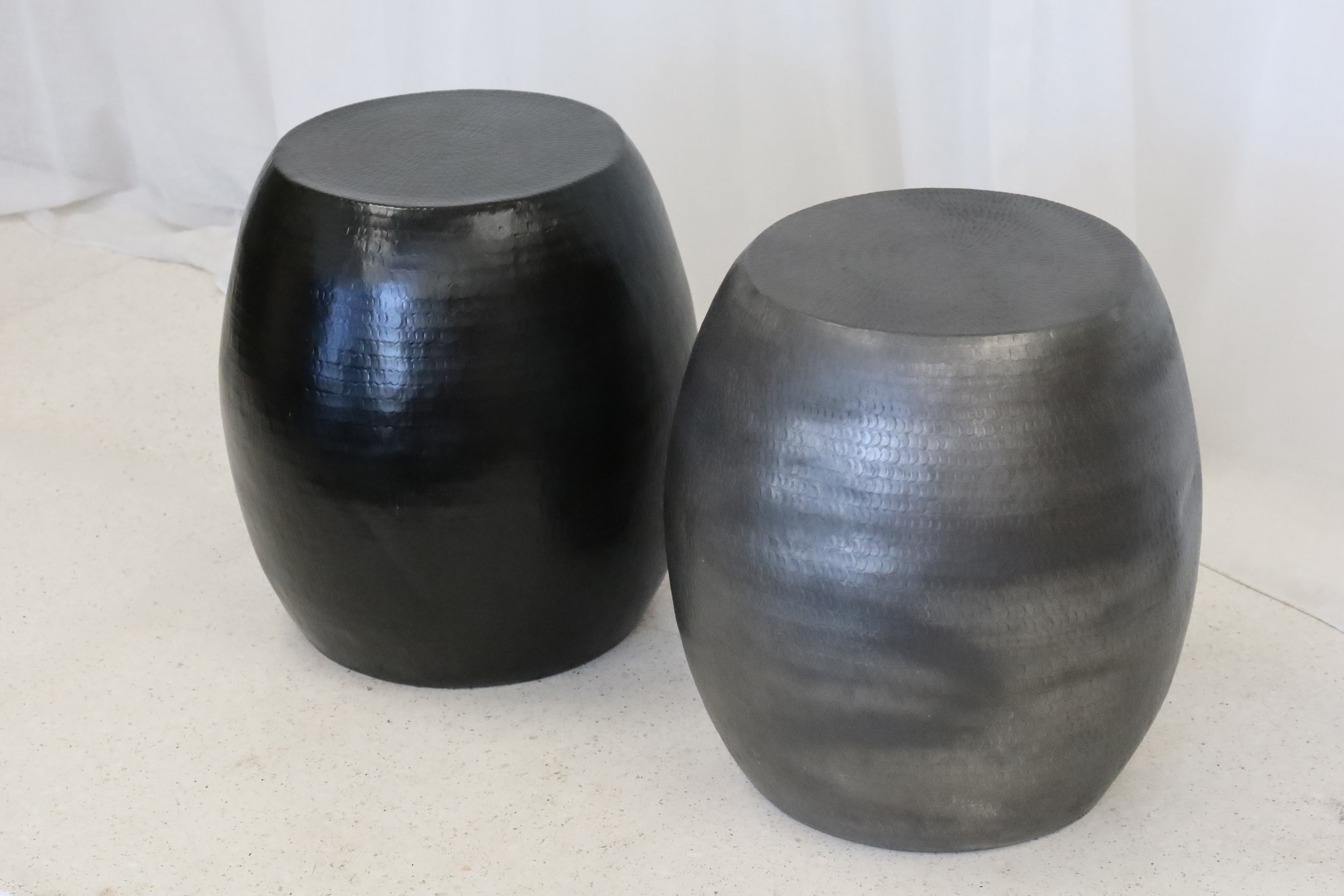 Stool Hammered Aluminium