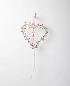 Carousel Hanging Beaded Heart Large