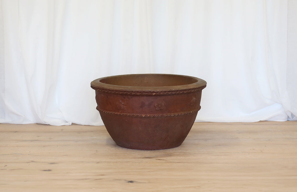 Pot Black Clay Flower