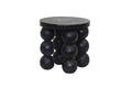 Wooden Ringed Side Table – Black, 500mm