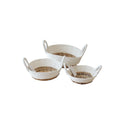 Basket Shallow White & Natural