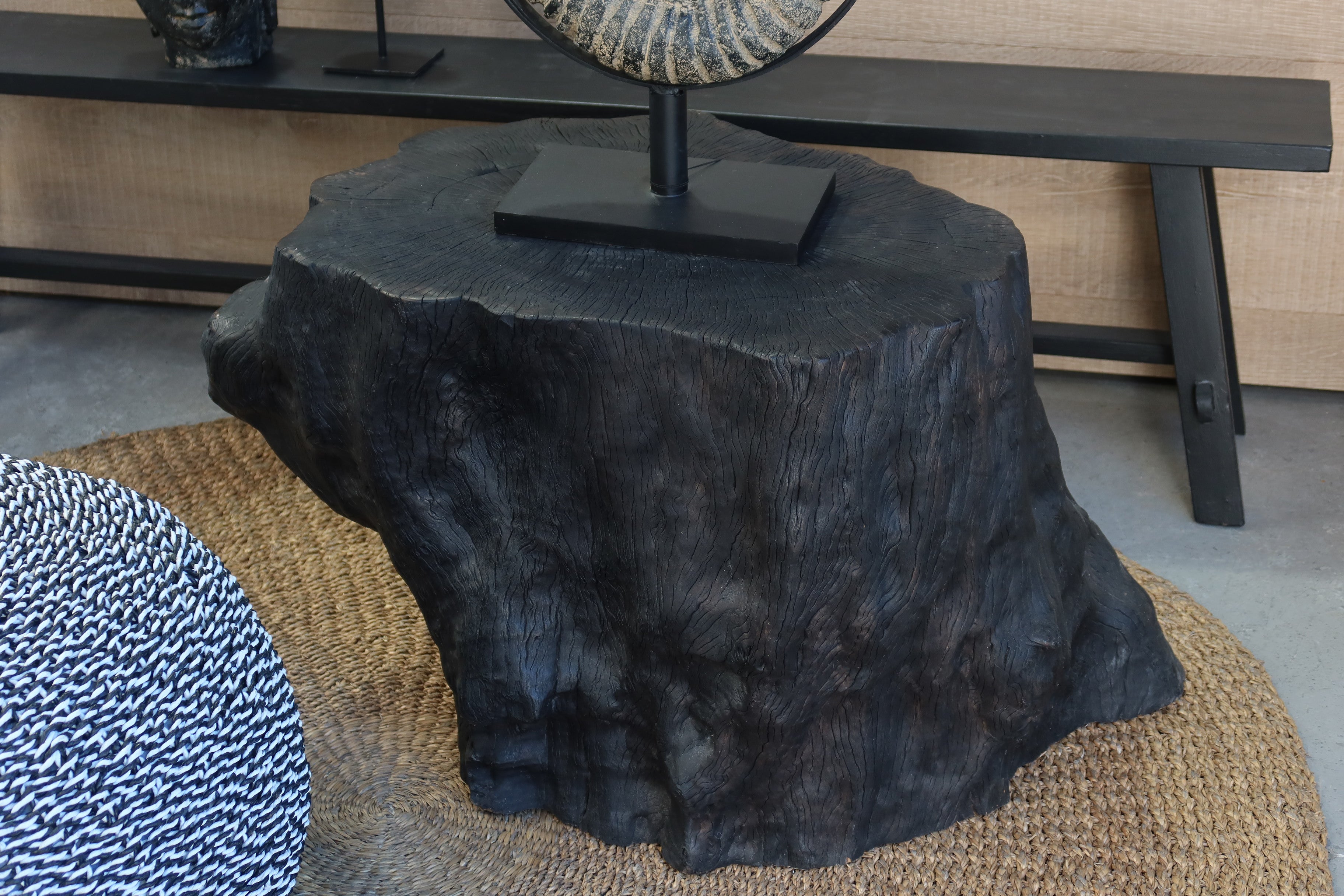 Coffee Table Timber Burnt Finish