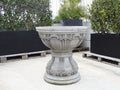 Pot Pedestal Large Carved Design