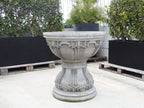 Pot Pedestal Large Carved Design