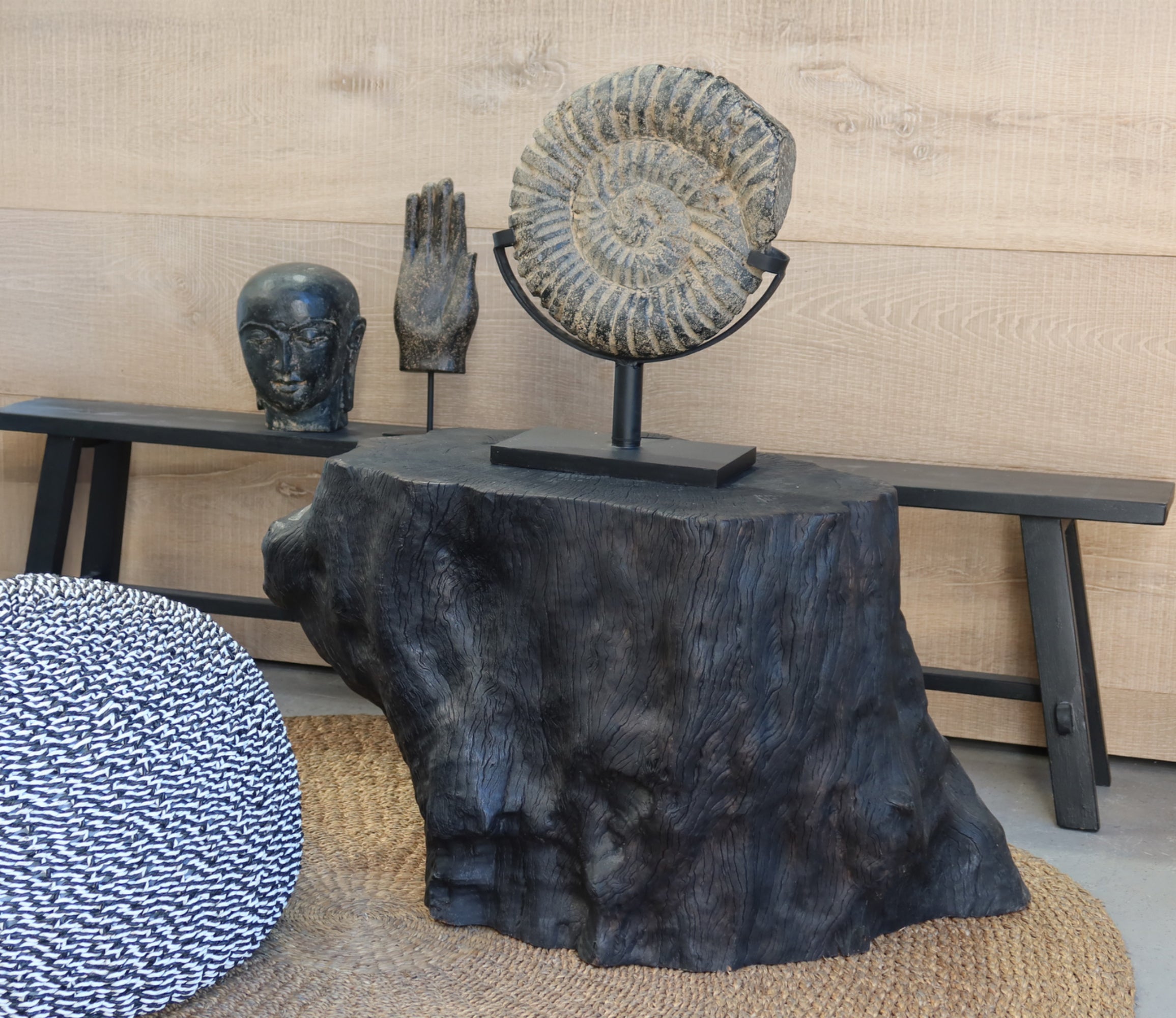Coffee Table Timber Burnt Finish