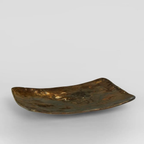 Plate Gia Rectangle Antique Gold Large