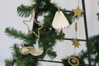Lumi Wooden Star Garland Gold Glitter